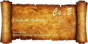 Csutak Barna névjegykártya